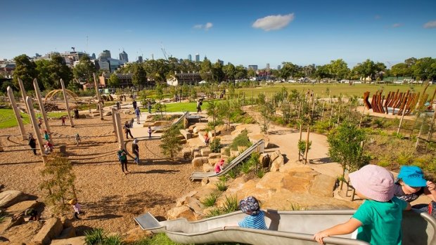 The playground in Royal Park. 