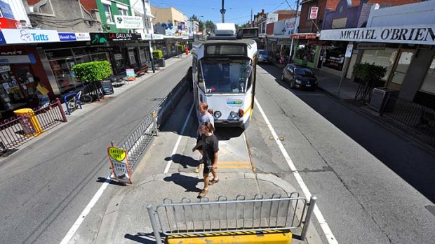 End of the line: The route three tram terminus is kilometres away from the Glen Waverley railway line and Chadstone shopping centre.