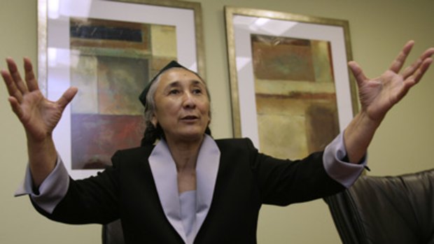 Hoping Australia will take a stand ... the Uighur leader Rebiya Kadeer in Washington on Thursday.