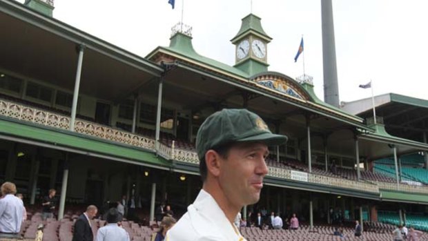 Tough decision . . . Ricky Ponting at the SCG yesterday.