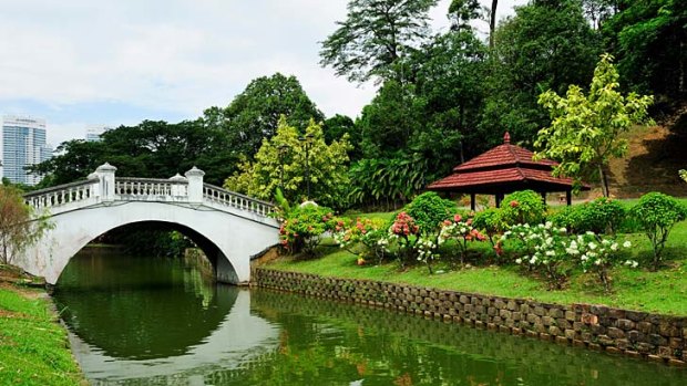 Greening up its image ... the Perdana Botanical Gardens is Kuala Lumpur's oldest and most popular park.