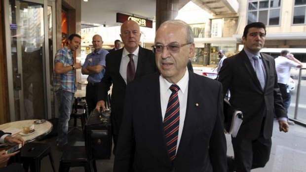 Golden handshake: Former Labor Party NSW Minister, Eddie Obeid arrives at the ICAC inquiry.