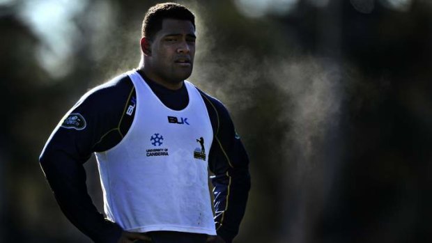 Scott Sio during Brumbies training on Thursday.