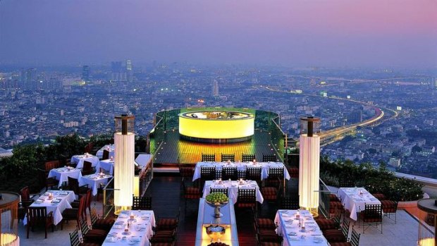 Sky high ... Sirocco is one of Bangkok's high (literally) class establishments.