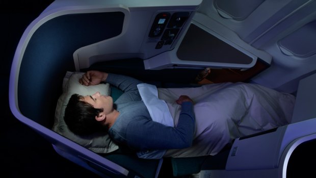 The latest generation of business class, such as Cathay Pacific's (pictured), is all about lie-flat beds and private spaces.