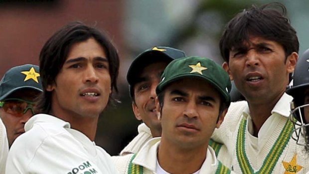 Caught out ... Pakistan's Mohammad Amir, captain Salman Butt and Mohammad Asif during the Lord's Test against England last year.