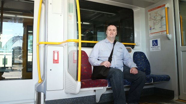 Productive time: Tony Simpson has been catching a train to central Sydney for five years.