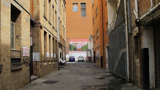 The Elizabeth Street laneway that will be buried under a new tower development.