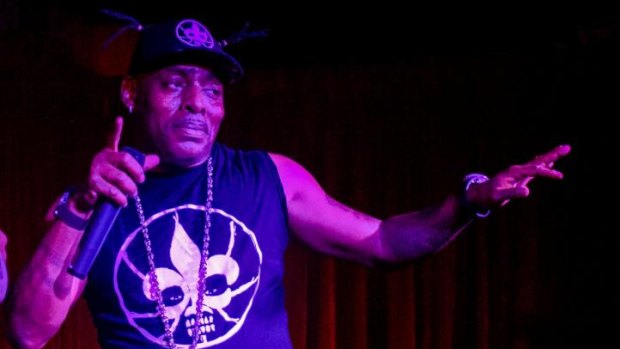 Coolio on stage at Transit Bar in Canberra.