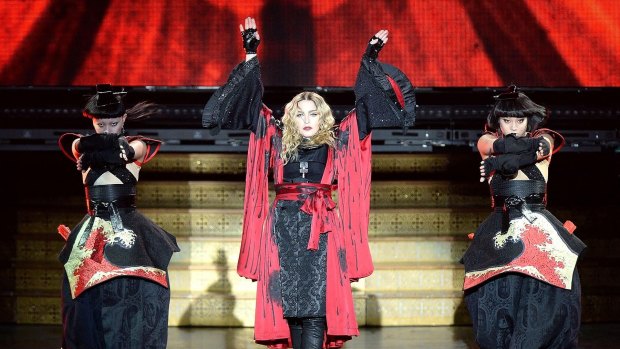 Madonna in Brisbane as part of her Rebel Heart Tour.