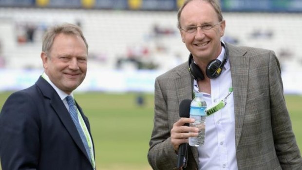 England's manager director of cricket, Paul Downton, speaks with Jonathan Agnew of the BBC's Test Match Special at the Oval on Thursday.