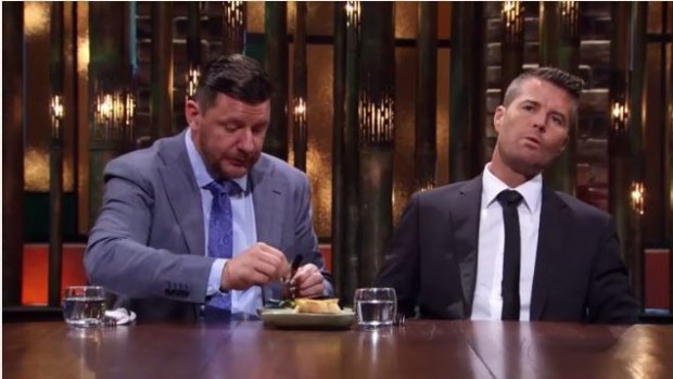'Wow': Pete's face said it all when he tried David and Betty's mussels.