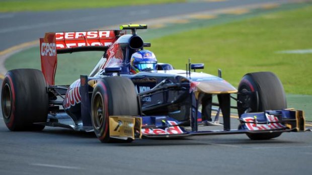 Daniel Ricciardo of Scuderia Toro Rosso drives during practice on Friday for the Australian Grand Prix.