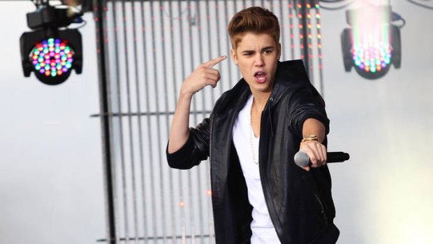 Justin Bieber performing in Sydney today ... he ditched the old hair style a while ago.