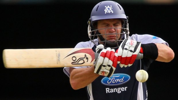 Brad Hodge during the match against the Queensland Bulls.