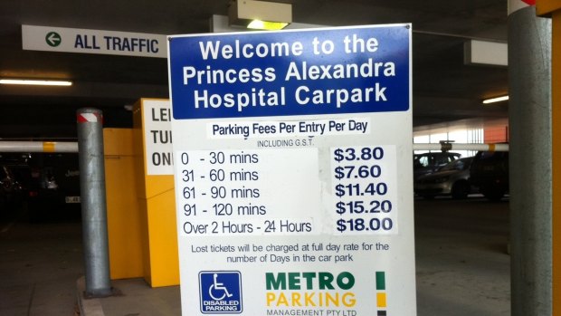 Parking fares at the PA Hospital.