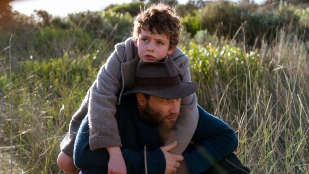 Jai Courtney stars as Hideaway Tom and Finn Little as Storm Boy in the new film.