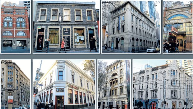 Precious facades include the Argus building, Hotel Lindrum, Markillies Hotel and the Sir Charles Hotham.