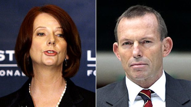 Prime Minister Julia Gillard and Opposition Leader Tony Abbott ... at odds over asylum seekers.