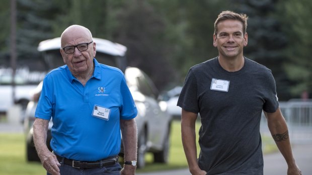 Rupert Murdoch with heir apparent Lachlan. 