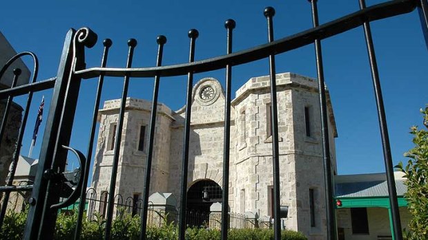 The gatehouse at the entrance of the Fremantle Prison.