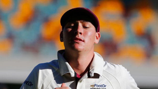 Young Bull: Matthew Renshaw in the field during day four of the Sheffield Shield match between Queensland and South Australia at the Gabba on November 20.