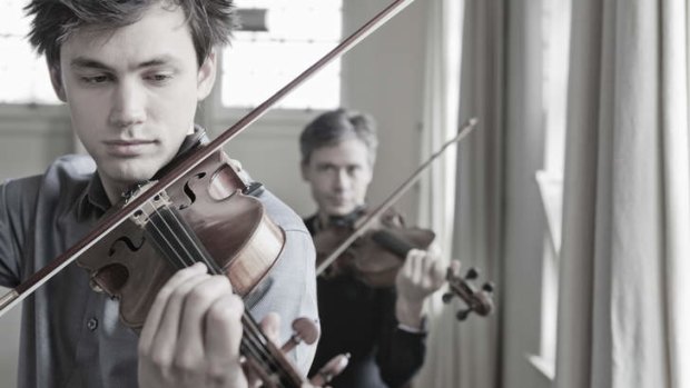 Kristian Winther (left) and Stephen King of the Australian String Quartet.