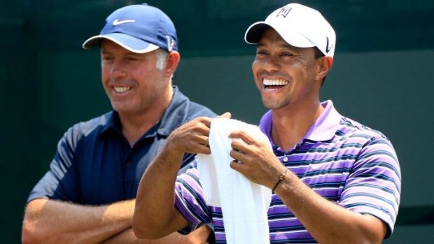 Steve Williams and Tiger Woods in 2011.