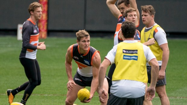 Improver: Adam Tomlinson was one of the Giants' best in Saturday's preliminary final loss to Brisbane.