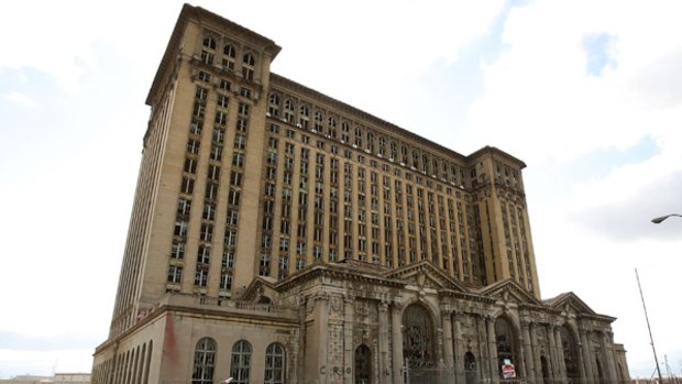 The Michigan Central Railroad Station in Detroit.