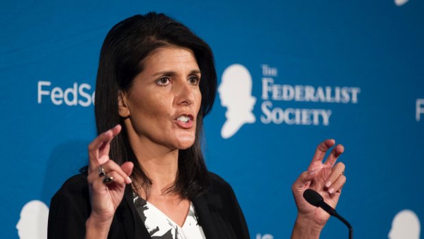 Nikki Haley, Trump's UN ambassador pick. The South Carolina governor and daughter of Indian immigrants is a novice in international diplomacy. 