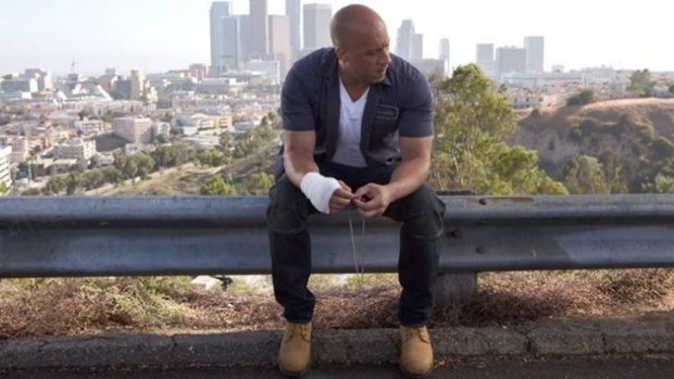 Vin Diesel, in a photo posted alongside a very candid message from the Fast & Furious 7 producers.