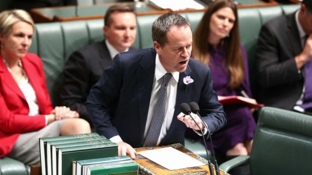 Stepping up the pressure on the Abbott government: Opposition Leader Bill Shorten.