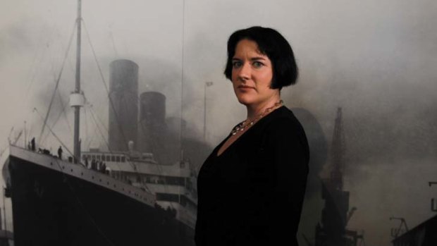 Setting sail &#8230; the author Inger Sheil at the National Maritime Museum's Titanic exhibition.