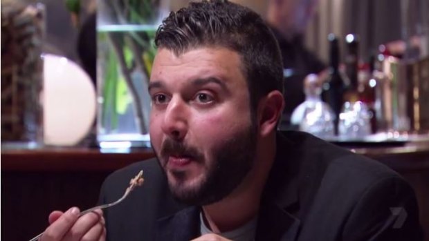 Noisy eater Chris, 28, reveals his preference for older women on First Dates.