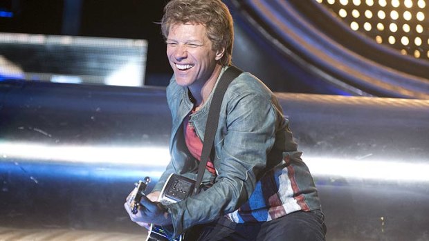 Bon Jovi rocked Suncorp Stadium for three hours on Tuesday night.