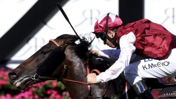 Luck's a fortune: Kerrin McEvoy produced a great ride to win the Royal Sovereign Stakes on Sidestep.