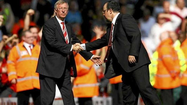 Talk to the hand: The love has never been too evident between Ferguson and Benitez.