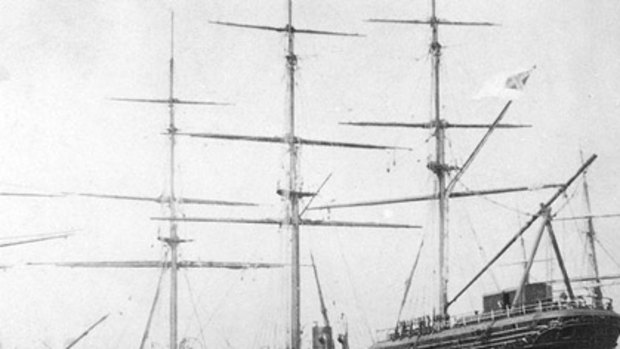 Rebel yell ... the Shenandoah being repaired in Melbourne in 1865.