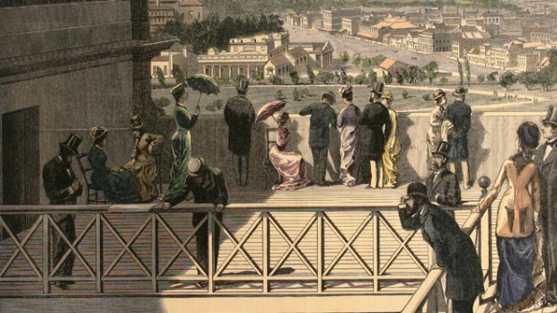 Visitors in the 1880s were able to enjoy the view from the rooftop.