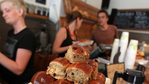 On the nose ... Black Star Pastry in Newtown makes hot cross buns with a hint of church.