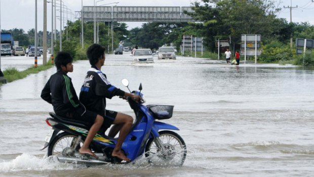 Flooding in Ayutthaya, north of Bangkok.