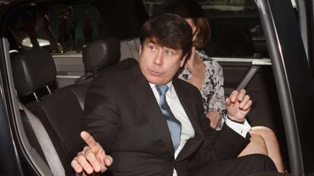All shook up ... Rod Blagojevich.