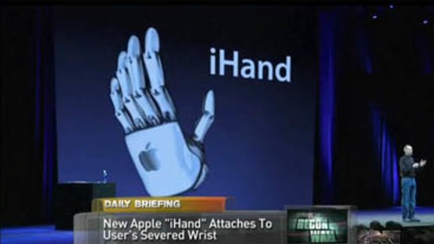 A video The Onion created showing Apple unveiling the "iHand".