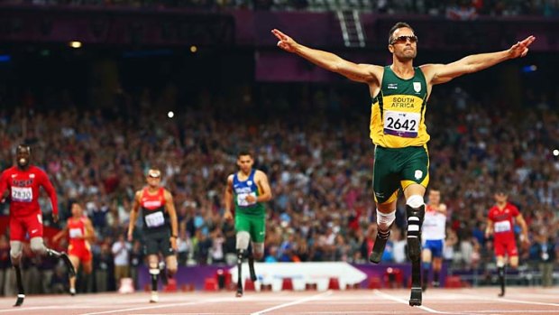 Pistorius competing at the London Olympics.