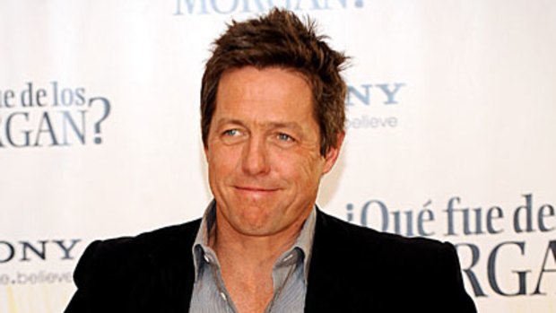 Hugh Grant at a publicity event for "Did you hear about the Morgans?" in Madrid, Spain.
