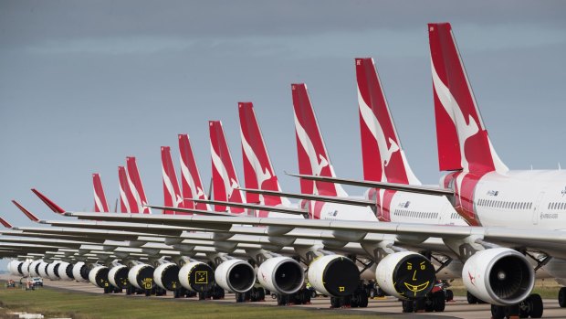 Travel restrictions due to COVID-19 have seen much of Qantas' fleet grounded ... and a new route become the airline's busiest.