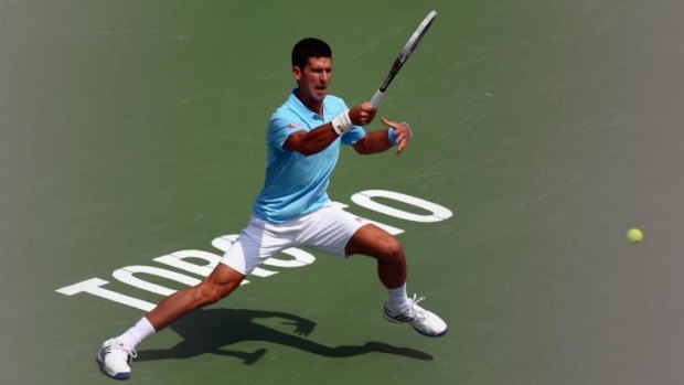 Pushed to the limit: Novak Djokovic.