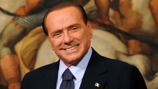 On trial  ...  Silvio Berlusconi, who resigned in November.