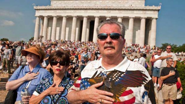 Americans show their allegiance at a Washington "restore honour" rally. <i>Picture: AFP</i>